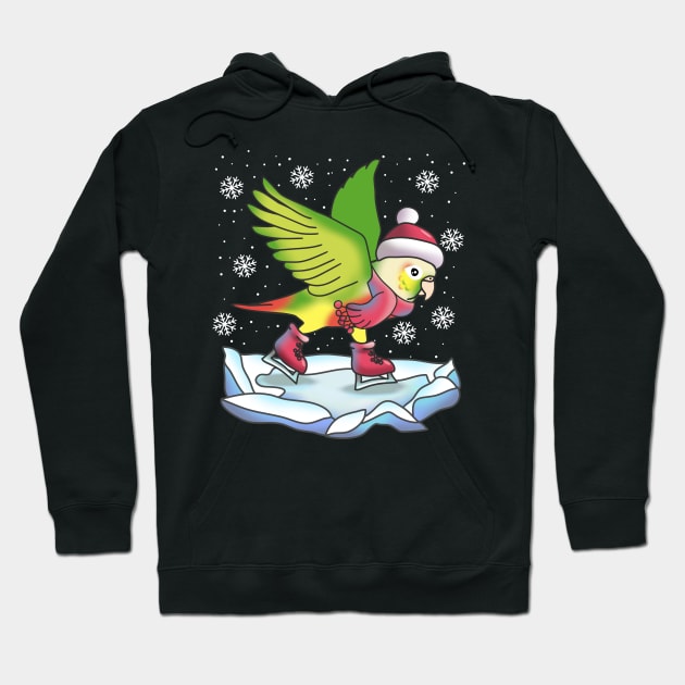 Ice Skating Pineapple Conure Hoodie by FandomizedRose